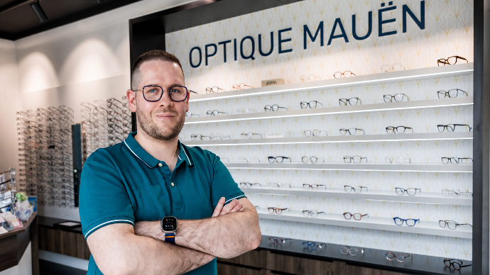 Bastien Mauën, opticien chez Optique Mauën à Châtelet